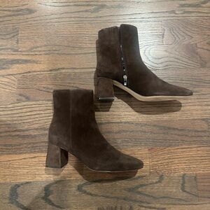 Marc Fisher Dark Brown Suede Ankle Boots sz 9.5 worn once! Excellent condition!!
